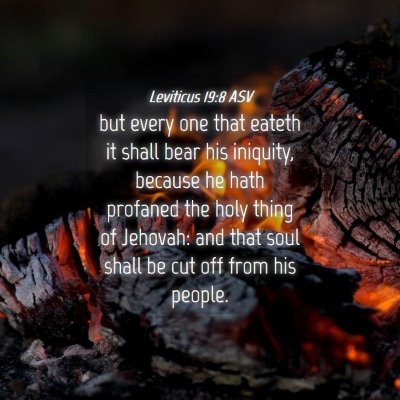 Picture 04 - Leviticus 19:8 ASV - but every one that eateth it shall bear his - Bible Verse Picture