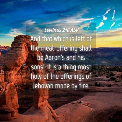 Picture 04 - Leviticus 2:10 ASV - And that which is left of the meal-offering shall - Bible Verse Picture