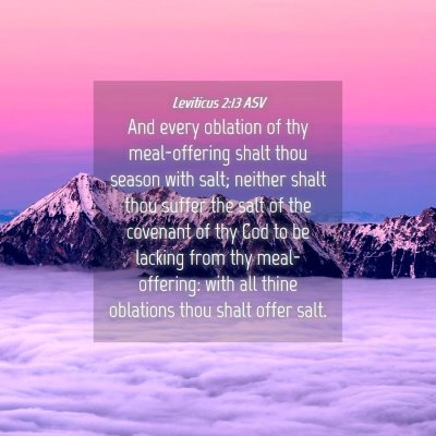 Picture 04 - Leviticus 2:13 ASV - And every oblation of thy meal-offering shalt - Bible Verse Picture
