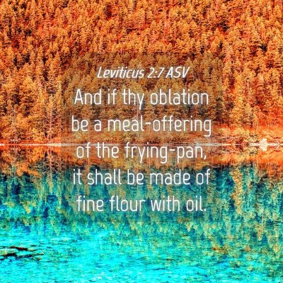 Picture 04 - Leviticus 2:7 ASV - And if thy oblation be a meal-offering of the - Bible Verse Picture