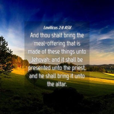 Picture 04 - Leviticus 2:8 ASV - And thou shalt bring the meal-offering that is - Bible Verse Picture