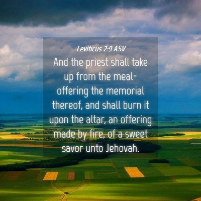Picture 04 - Leviticus 2:9 ASV - And the priest shall take up from the - Bible Verse Picture
