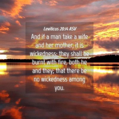 Picture 04 - Leviticus 20:14 ASV - And if a man take a wife and her mother, it is - Bible Verse Picture
