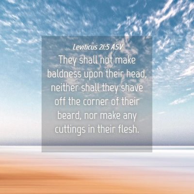 Picture 04 - Leviticus 21:5 ASV - They shall not make baldness upon their head, - Bible Verse Picture
