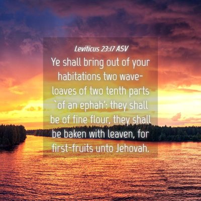 Picture 04 - Leviticus 23:17 ASV - Ye shall bring out of your habitations two - Bible Verse Picture