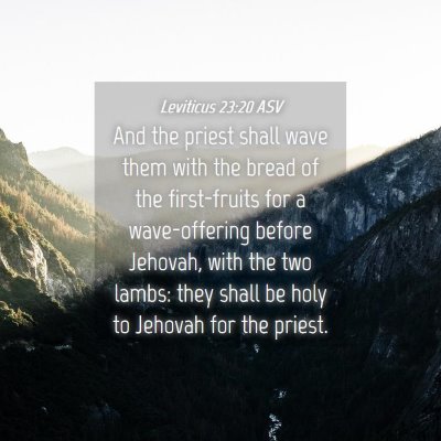 Picture 04 - Leviticus 23:20 ASV - And the priest shall wave them with the bread of - Bible Verse Picture