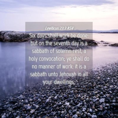 Picture 04 - Leviticus 23:3 ASV - Six days shall work be done: but on the seventh - Bible Verse Picture
