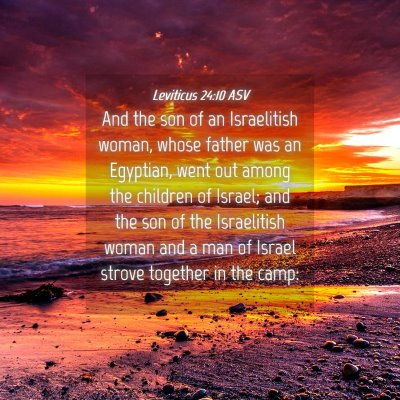 Picture 04 - Leviticus 24:10 ASV - And the son of an Israelitish woman, whose father - Bible Verse Picture