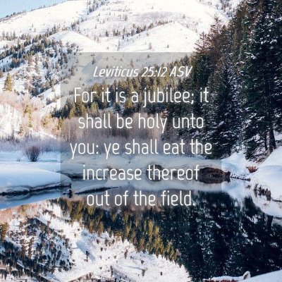 Picture 04 - Leviticus 25:12 ASV - For it is a jubilee; it shall be holy unto you: - Bible Verse Picture