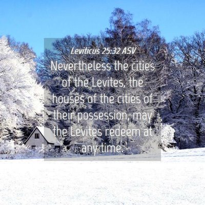 Picture 04 - Leviticus 25:32 ASV - Nevertheless the cities of the Levites, the - Bible Verse Picture