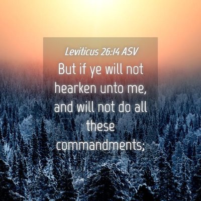 Picture 04 - Leviticus 26:14 ASV - But if ye will not hearken unto me, and will not - Bible Verse Picture