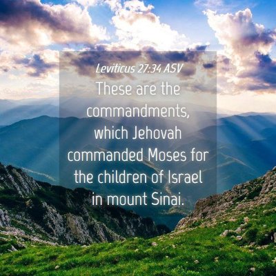 Picture 04 - Leviticus 27:34 ASV - These are the commandments, which Jehovah - Bible Verse Picture
