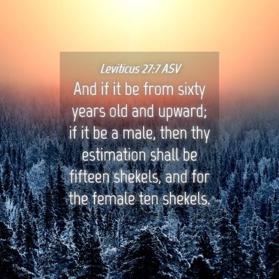 Picture 04 - Leviticus 27:7 ASV - And if it be from sixty years old and upward; if - Bible Verse Picture