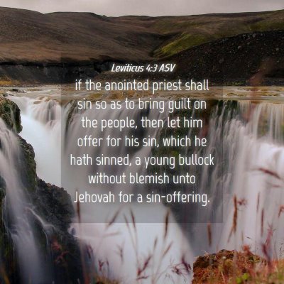 Picture 04 - Leviticus 4:3 ASV - if the anointed priest shall sin so as to bring - Bible Verse Picture