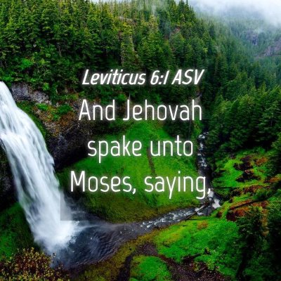 Picture 04 - Leviticus 6:1 ASV - And Jehovah spake unto Moses, - Bible Verse Picture