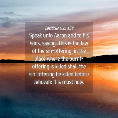 Picture 04 - Leviticus 6:25 ASV - Speak unto Aaron and to his sons, saying, This is - Bible Verse Picture
