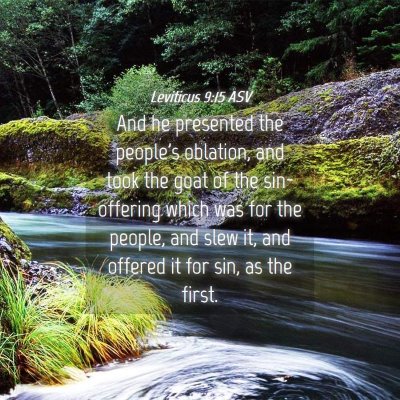 Picture 04 - Leviticus 9:15 ASV - And he presented the people's oblation, and took - Bible Verse Picture