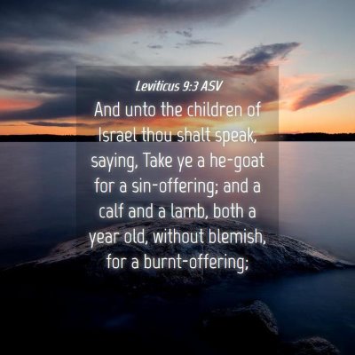 Picture 04 - Leviticus 9:3 ASV - And unto the children of Israel thou shalt speak, - Bible Verse Picture