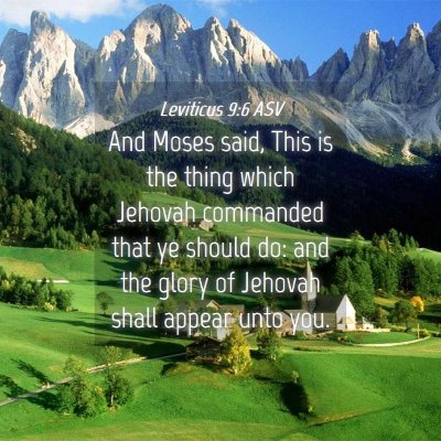 Picture 04 - Leviticus 9:6 ASV - And Moses said, This is the thing which Jehovah - Bible Verse Picture