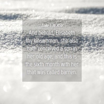 Picture 04 - Luke 1:36 ASV - And behold, Elisabeth thy kinswoman, she also - Bible Verse Picture