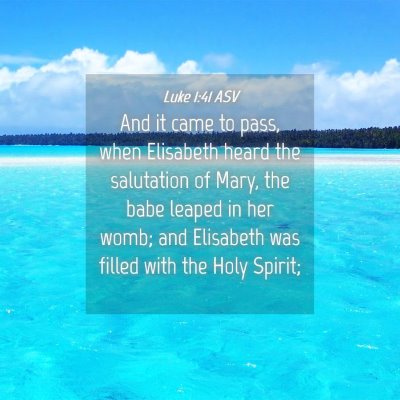 Picture 04 - Luke 1:41 ASV - And it came to pass, when Elisabeth heard the - Bible Verse Picture