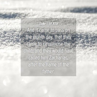 Picture 04 - Luke 1:59 ASV - And it came to pass on the eighth day, that they - Bible Verse Picture