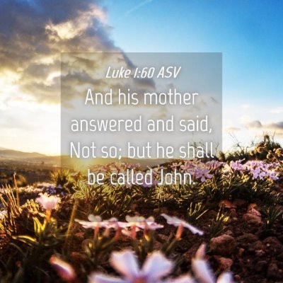 Picture 04 - Luke 1:60 ASV - And his mother answered and said, Not so; but he - Bible Verse Picture