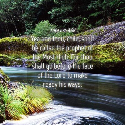 Picture 04 - Luke 1:76 ASV - Yea and thou, child, shalt be called the prophet - Bible Verse Picture