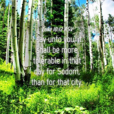 Picture 04 - Luke 10:12 ASV - I say unto you, it shall be more tolerable in - Bible Verse Picture