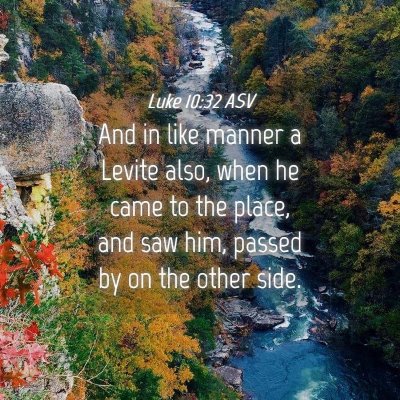 Picture 04 - Luke 10:32 ASV - And in like manner a Levite also, when he came to - Bible Verse Picture