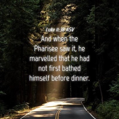 Picture 04 - Luke 11:38 ASV - And when the Pharisee saw it, he marvelled that - Bible Verse Picture