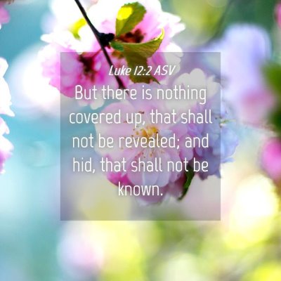 Picture 04 - Luke 12:2 ASV - But there is nothing covered up, that shall not - Bible Verse Picture
