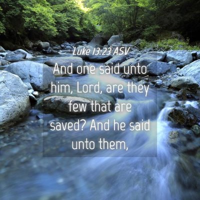 Picture 04 - Luke 13:23 ASV - And one said unto him, Lord, are they few that - Bible Verse Picture