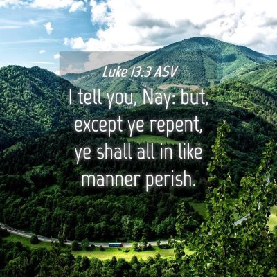 Picture 04 - Luke 13:3 ASV - I tell you, Nay: but, except ye repent, ye shall - Bible Verse Picture