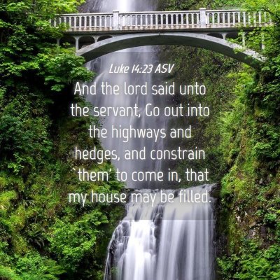 Picture 04 - Luke 14:23 ASV - And the lord said unto the servant, Go out into - Bible Verse Picture