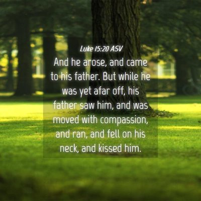 Picture 04 - Luke 15:20 ASV - And he arose, and came to his father. But while - Bible Verse Picture
