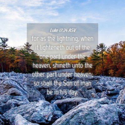 Picture 04 - Luke 17:24 ASV - for as the lightning, when it lighteneth out of - Bible Verse Picture
