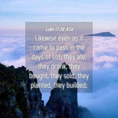 Picture 04 - Luke 17:28 ASV - Likewise even as it came to pass in the days of - Bible Verse Picture