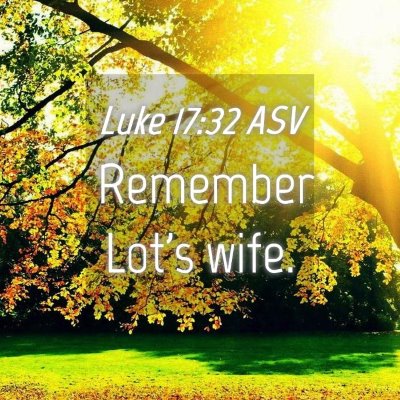 Picture 04 - Luke 17:32 ASV - Remember Lot's - Bible Verse Picture