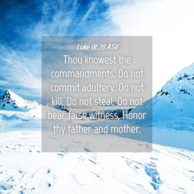 Picture 04 - Luke 18:20 ASV - Thou knowest the commandments, Do not commit - Bible Verse Picture