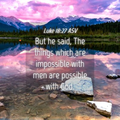 Picture 04 - Luke 18:27 ASV - But he said, The things which are impossible with - Bible Verse Picture