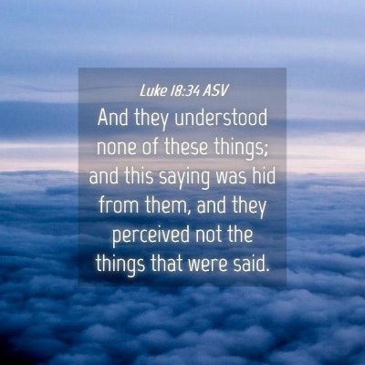 Picture 04 - Luke 18:34 ASV - And they understood none of these things; and - Bible Verse Picture