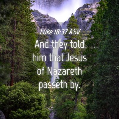 Picture 04 - Luke 18:37 ASV - And they told him that Jesus of Nazareth passeth - Bible Verse Picture