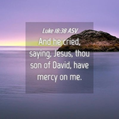Picture 04 - Luke 18:38 ASV - And he cried, saying, Jesus, thou son of David, - Bible Verse Picture