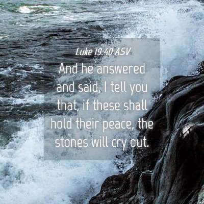 Picture 04 - Luke 19:40 ASV - And he answered and said, I tell you that, if - Bible Verse Picture