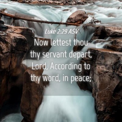 Picture 04 - Luke 2:29 ASV - Now lettest thou thy servant depart, Lord, - Bible Verse Picture