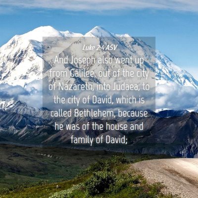 Picture 04 - Luke 2:4 ASV - And Joseph also went up from Galilee, out of the - Bible Verse Picture