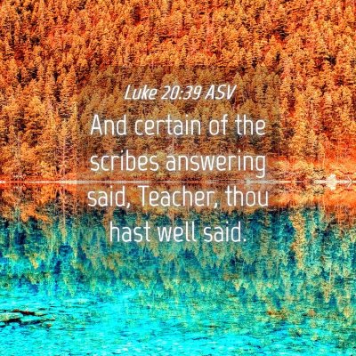 Picture 04 - Luke 20:39 ASV - And certain of the scribes answering said, - Bible Verse Picture