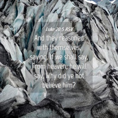 Picture 04 - Luke 20:5 ASV - And they reasoned with themselves, saying, If we - Bible Verse Picture
