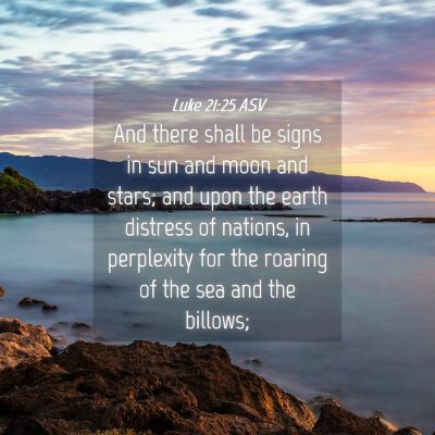 Picture 04 - Luke 21:25 ASV - And there shall be signs in sun and moon and - Bible Verse Picture